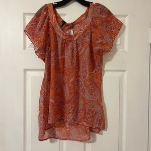Red Paisley Women's Top